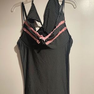Pink/Black Striped Lingerie